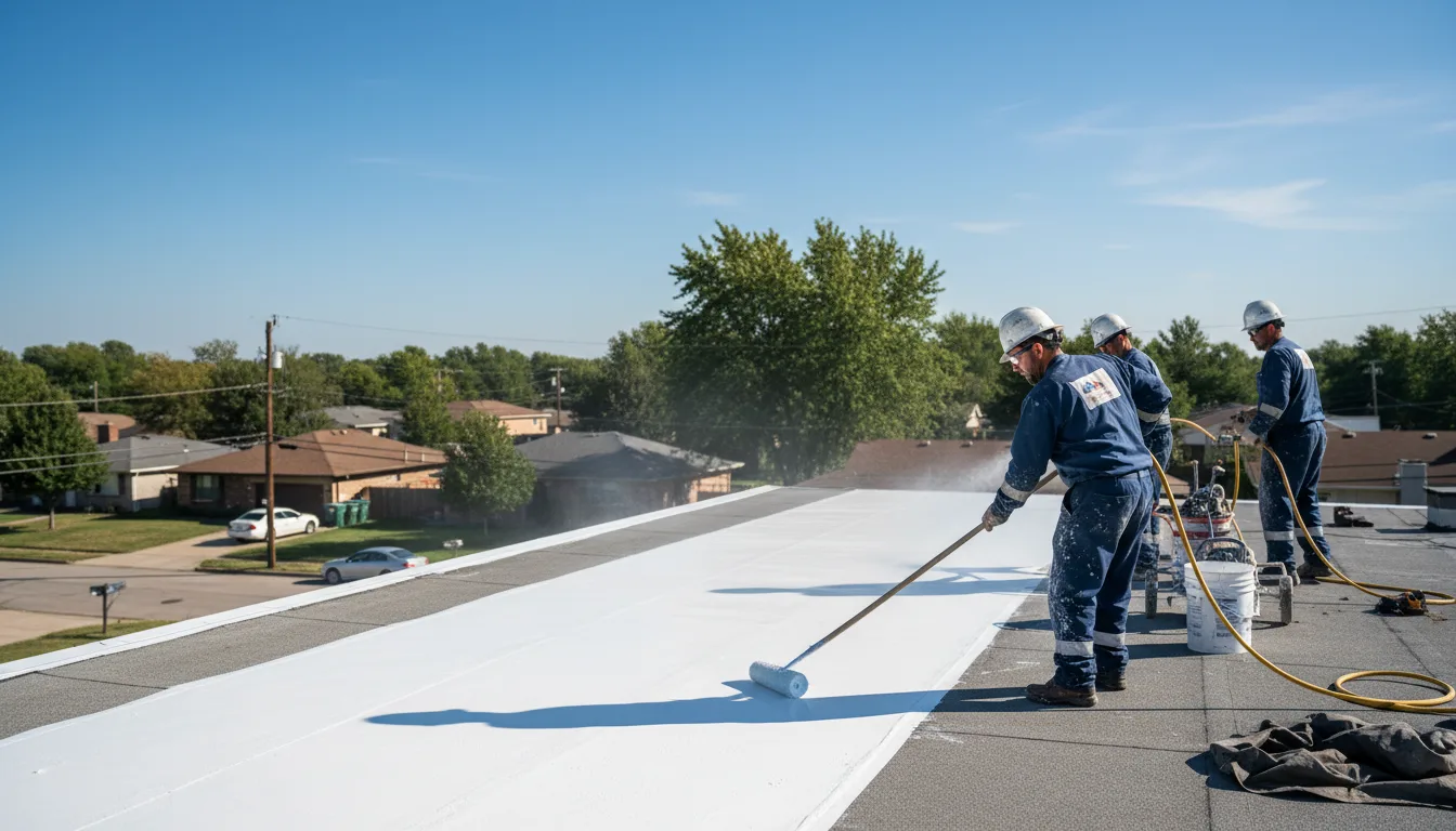 Commercial roof coating in Papineau, IL near me